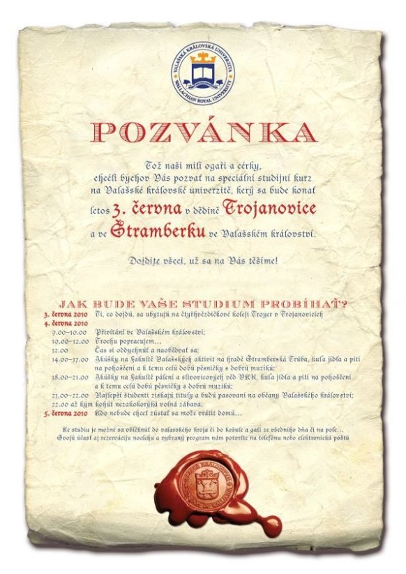Vzrušující studium Valašské královské univerzity pro skupiny|Česko a Morava pro skupiny a firmy